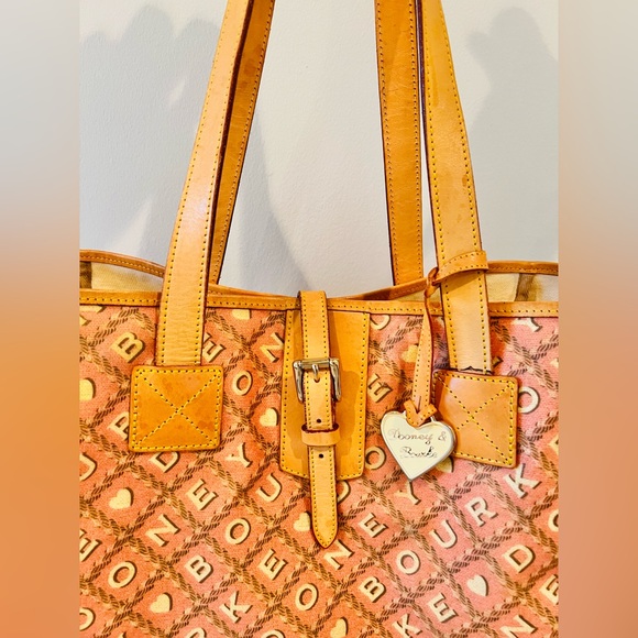 RARE Y2K Dooney & Bourke Authentic Pink Extra Large Tote - Picture 7 of 16
